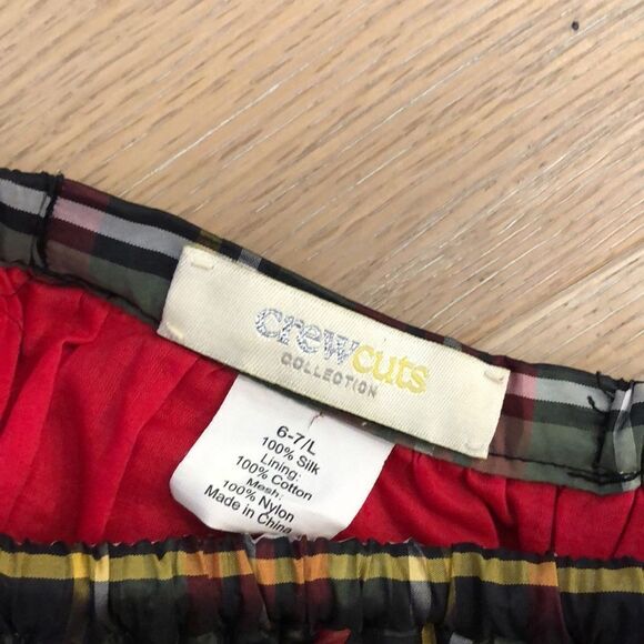 Crewcuts Silk Plaid Holiday Skirt with Nylon lining (6-7/L) - Picture 2 of 4